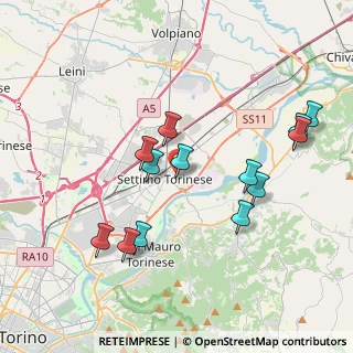 Mappa Via Pietro Maroncelli, 10036 Settimo Torinese TO, Italia (3.82462)
