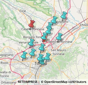 Mappa Via Donatello, 10071 Torino TO, Italia (6.10214)