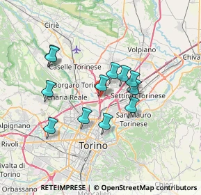 Mappa Via Donatello, 10071 Torino TO, Italia (5.86667)