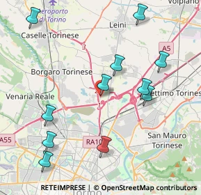 Mappa Via Donatello, 10071 Torino TO, Italia (4.56727)