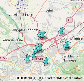 Mappa Via Donatello, 10071 Torino TO, Italia (3.45182)
