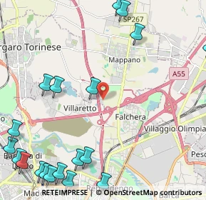 Mappa Via Donatello, 10071 Torino TO, Italia (3.344)