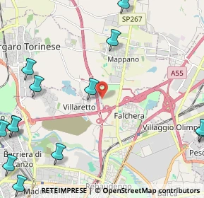 Mappa Via Donatello, 10071 Torino TO, Italia (3.635)