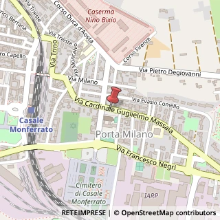 Mappa Via Guglielmo Massaia, 46, 15033 Casale Monferrato, Alessandria (Piemonte)
