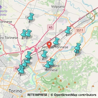Mappa Via Luigi Einaudi, 10036 Settimo Torinese TO, Italia (4.53067)