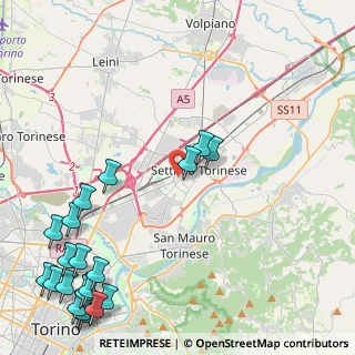 Mappa Via Luigi Einaudi, 10036 Settimo Torinese TO, Italia (6.5515)
