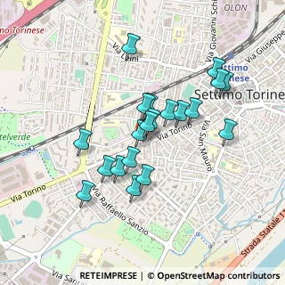 Mappa Via Fermi Enrico, 10036 Settimo Torinese TO, Italia (0.3835)