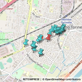 Mappa Via Fermi Enrico, 10036 Settimo Torinese TO, Italia (0.3865)