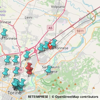 Mappa Via Fermi Enrico, 10036 Settimo Torinese TO, Italia (6.8595)