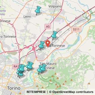 Mappa Via Fermi Enrico, 10036 Settimo Torinese TO, Italia (5.41273)