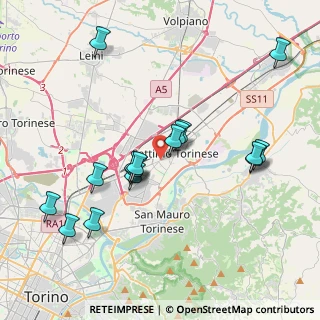 Mappa Via Fermi Enrico, 10036 Settimo Torinese TO, Italia (3.89647)
