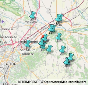 Mappa Strada Cerreto, 10090 Gassino Torinese TO, Italia (6.39353)