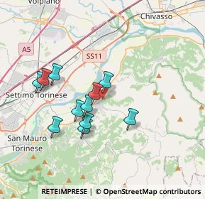 Mappa Strada Cerreto, 10090 Gassino Torinese TO, Italia (3.11636)