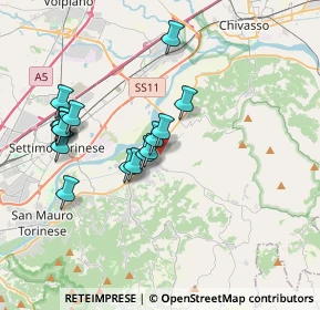 Mappa Strada Cerreto, 10090 Gassino Torinese TO, Italia (3.42813)