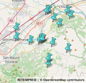 Mappa Strada Cerreto, 10090 Gassino Torinese TO, Italia (3.58824)