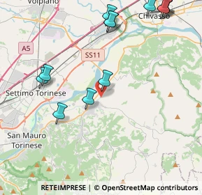 Mappa Strada Cerreto, 10090 Gassino Torinese TO, Italia (5.07583)