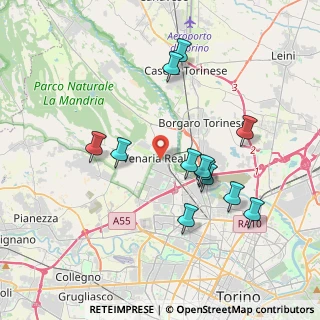 Mappa Via A. Mensa, 10078 Venaria Reale TO, Italia (3.70167)