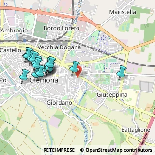 Mappa Via Buoso da Dovara, 26100 Cremona CR, Italia (1.1035)