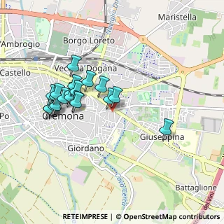 Mappa Via Buoso da Dovara, 26100 Cremona CR, Italia (0.8745)
