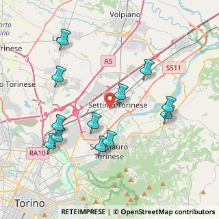 Mappa Via Gioacchino Rossini, 10036 Settimo Torinese TO, Italia (4.12167)