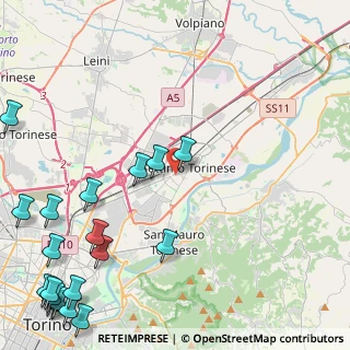Mappa Via Gioacchino Rossini, 10036 Settimo Torinese TO, Italia (6.964)