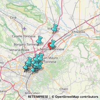 Mappa Via Gioacchino Rossini, 10036 Settimo Torinese TO, Italia (8.05267)