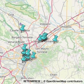 Mappa Via Gioacchino Rossini, 10036 Settimo Torinese TO, Italia (6.805)