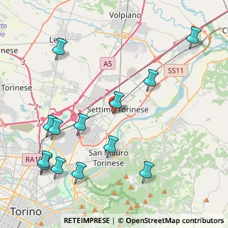 Mappa Via Nobel, 10036 Settimo Torinese TO, Italia (5.12615)