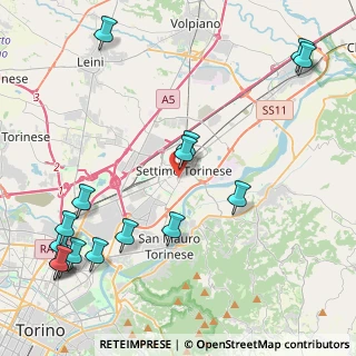 Mappa Via Nobel, 10036 Settimo Torinese TO, Italia (5.6375)