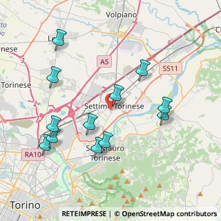 Mappa Via Nobel, 10036 Settimo Torinese TO, Italia (4.17833)