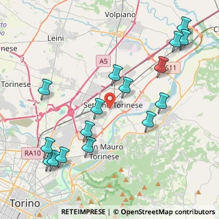 Mappa Via Nobel, 10036 Settimo Torinese TO, Italia (4.85375)