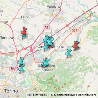 Mappa Via Nobel, 10036 Settimo Torinese TO, Italia (3.26929)