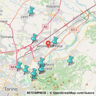 Mappa Via Nobel, 10036 Settimo Torinese TO, Italia (5.01273)