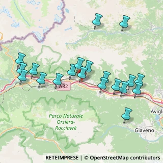 Mappa SS25, 10050 Chianocco TO, Italia (8.4445)
