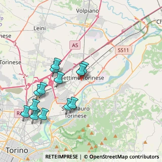 Mappa Via Volta Alessandro, 10036 Settimo Torinese TO, Italia (4.16077)