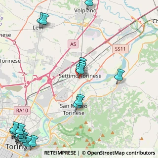 Mappa Via Volta Alessandro, 10036 Settimo Torinese TO, Italia (7.0315)