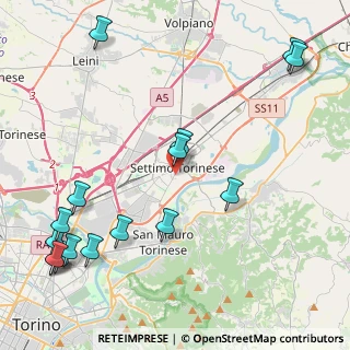 Mappa Via Volta Alessandro, 10036 Settimo Torinese TO, Italia (5.68813)