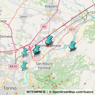 Mappa Via Volta Alessandro, 10036 Settimo Torinese TO, Italia (2.95923)