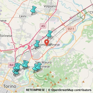 Mappa Via Volta Alessandro, 10036 Settimo Torinese TO, Italia (5.78636)
