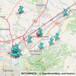 Mappa Via Volta Alessandro, 10036 Settimo Torinese TO, Italia (5.32)