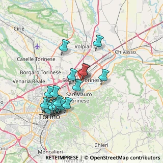 Mappa Via Volta Alessandro, 10036 Settimo Torinese TO, Italia (7.26)