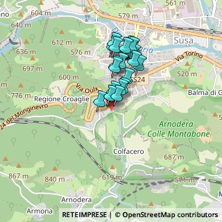 Mappa Via Oulx, 10059 Susa TO, Italia (0.344)