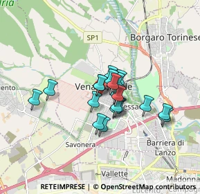 Mappa Via Tessarin, 10078 Venaria Reale TO, Italia (1.145)