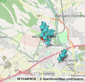 Mappa Via Tessarin, 10078 Venaria Reale TO, Italia (1.22083)