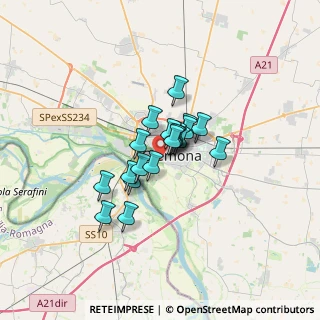 Mappa Via Lungastretta, 26100 Cremona CR, Italia (1.9585)