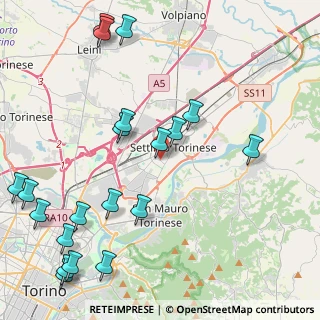 Mappa Via Vercelli, 10036 Settimo Torinese TO, Italia (5.5915)