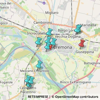 Mappa Via dei Navigatori Padani, 26100 Cremona CR, Italia (2.03333)