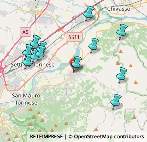 Mappa Strada Chivasso, 10090 Gassino Torinese TO, Italia (4.17267)