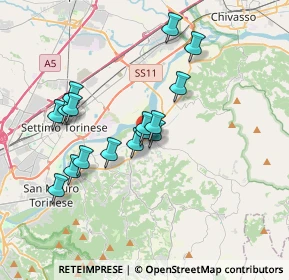 Mappa Strada Chivasso, 10090 Gassino Torinese TO, Italia (3.2025)