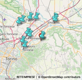 Mappa Strada Chivasso, 10090 Gassino Torinese TO, Italia (6.50833)